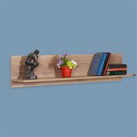 Dekoratif Duvar Rafı - Açık Ceviz (Tori) 120x25x20 cm (GxYxD)