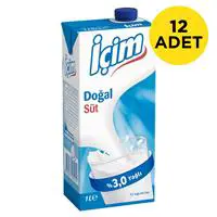İçim Tam Yağlı Süt 1 L x 12 Adet