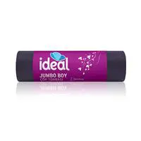 İdeal Çöp Poşeti Jumbo Boy 80 x 110 cm 7 Adet - Siyah
