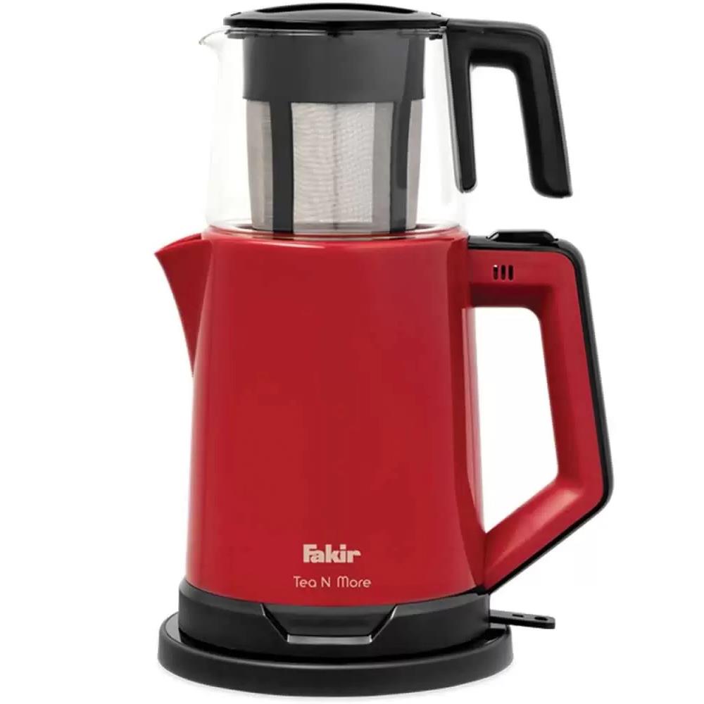 Fakir Tea N More Cam Demlikli Çay Makinesi – Kırmızı