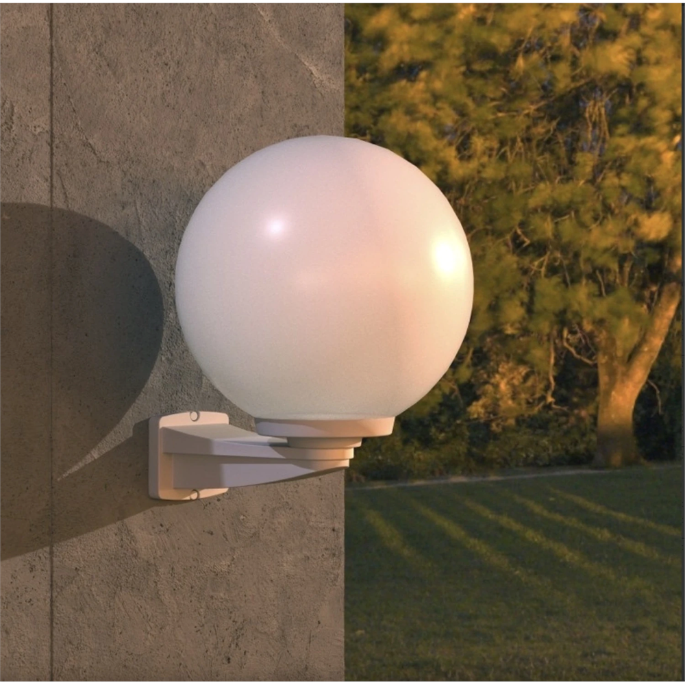 Fumagalli Nardo G300 Opal Bahçe Duvar Aplik E27 Beyaz