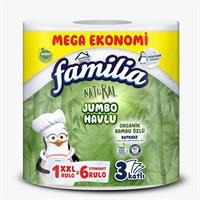 Familia Jumbo Kağıt Havlu Çift Katlı 22.5 x 12 cm 480 Yaprak - 1 Adet