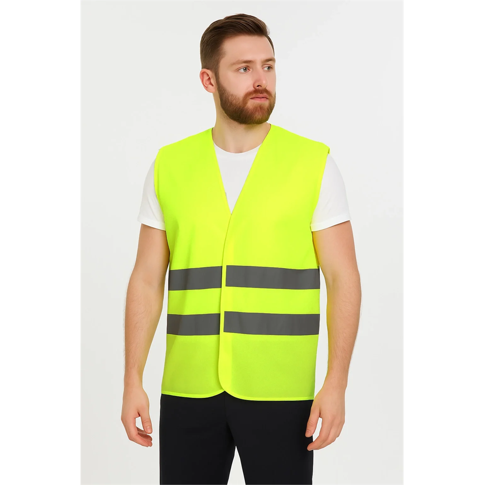 GALANTHUS HI-VIS YELEK Fosforlu Reflektörlü Güvenlik Yeleği İş Güvenliği F.SARI 3XL
