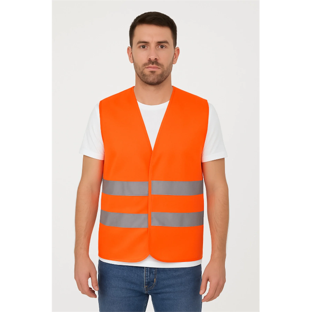 GALANTHUS HI-VIS YELEK Fosforlu Reflektörlü Güvenlik Yeleği İş Güvenliği F.TURUNCU 3XL
