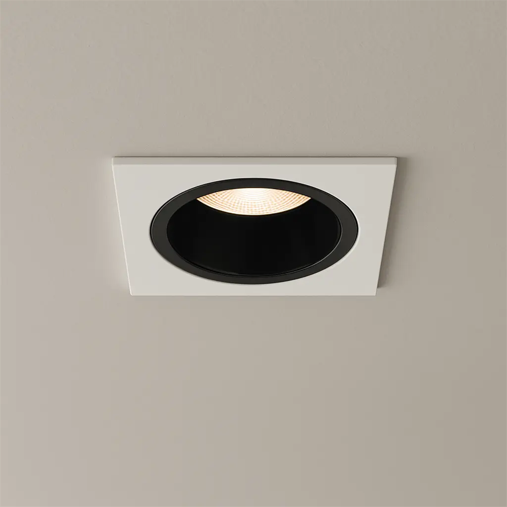 Braytron Gata-A Sıva Altı Kare Sabit Spot Beyaz - Siyah