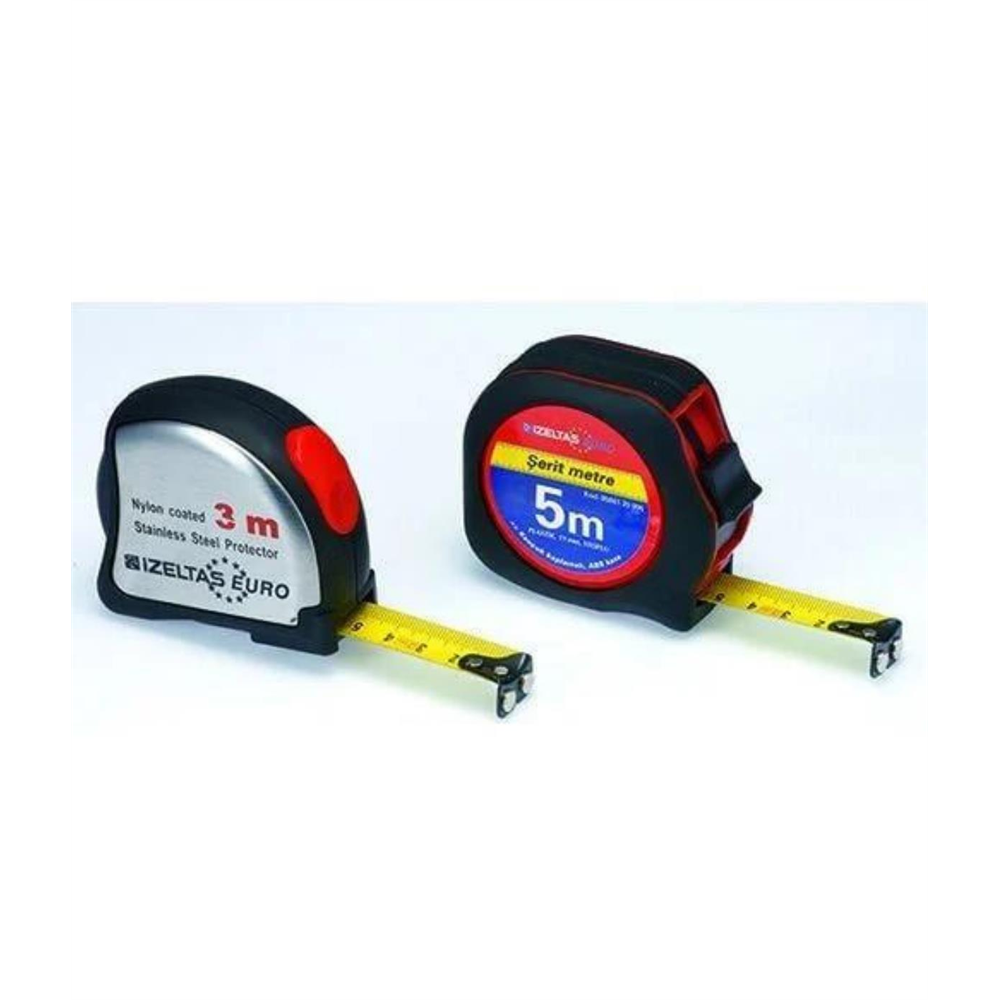 İzeltaş Krom Stoplu Şerit Metre 3 M