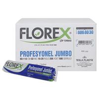Florex 515 Profesyonel Çöp Poşeti Jumbo Boy 80 x 110 cm 10 Adet - Siyah x 20 Adet