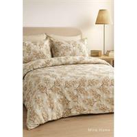 Çift Kişilik Pamuklu Nevresim Takımı Yaprak Desenli