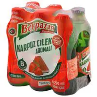 Beypazarı Maden Suyu Karpuz & Çilek Aromalı Cam Şişe 200 ml x 6 Adet