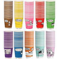 Ofix Karton Bardak Özel Baskılı 7 oz 180 ml 50 Adet / 10 Çeşit - 500 Adet