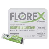 Florex 509 Endüstriyel Çöp Poşeti 120 L Konteyner Çöp Torbası 90 x 125 cm 5 Adet - Siyah x 20 Adet