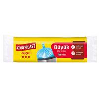 Koroplast Standart Çöp Poşeti Büyük Boy 65 x 80 cm 10 Adet - Mavi
