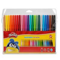 Play-Doh KE-006 Renkli Keçeli Boya Kalemi Seti PVC 2 mm 24 Adet - Karışık Renk