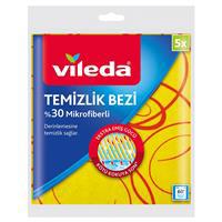 Vileda Mikrofiber Temizlik Bezi 35 x 40 cm 5 Adet - Sarı