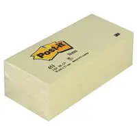 3M Post-It 653 Yapışkanlı Not Kağıdı 38 x 51 mm 100 Yaprak x 12 Adet - Sarı