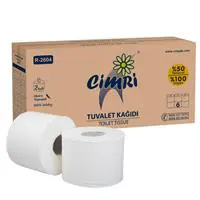 Rulopak R-2604 Cimri İçten Çekmeli Tuvalet Kağıdı Çift Katlı 870 Yaprak 191.4 m - 6 Adet