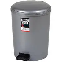 Bora Plastik BO183 No: 3 Çöp Kovası Plastik Pedallı 20 L - Gri