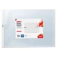 Noki 4836-L Poşet Dosya A3 90 Mikron - 25 Adet