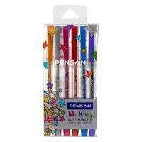 Pensan My-King Glitter Simli Jel Kalem 1.0 mm 6 Adet - Karışık Renk