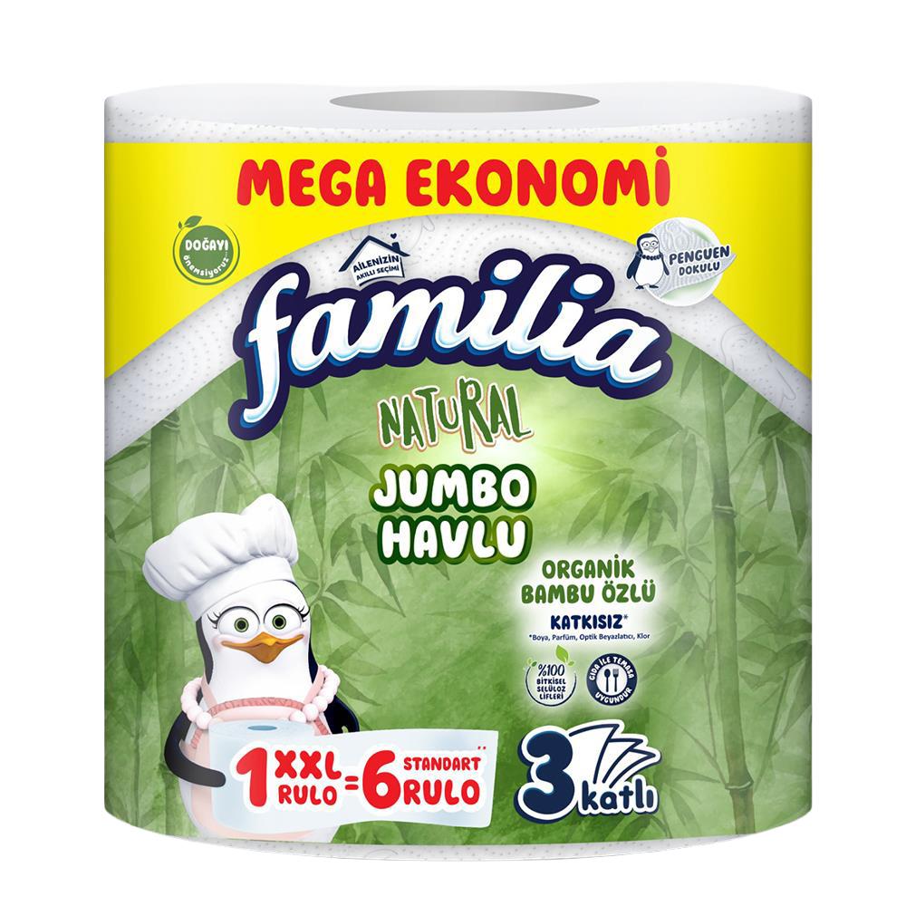 Familia Jumbo Kağıt Havlu Çift Katlı 22.5 x 12 cm 480 Yaprak - 1 Adet