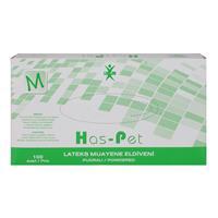 Has-Pet Muayene Eldiveni Lateks Pudralı 100 Adet Beyaz - Medium