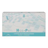 Has-Pet Muayene Eldiveni Lateks Pudralı 100 Adet Beyaz - Large