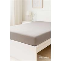 Çift Kişilik Düz Penye %100 Pamuklu Lastikli Çarşaf 160X200 Newsheet Gri