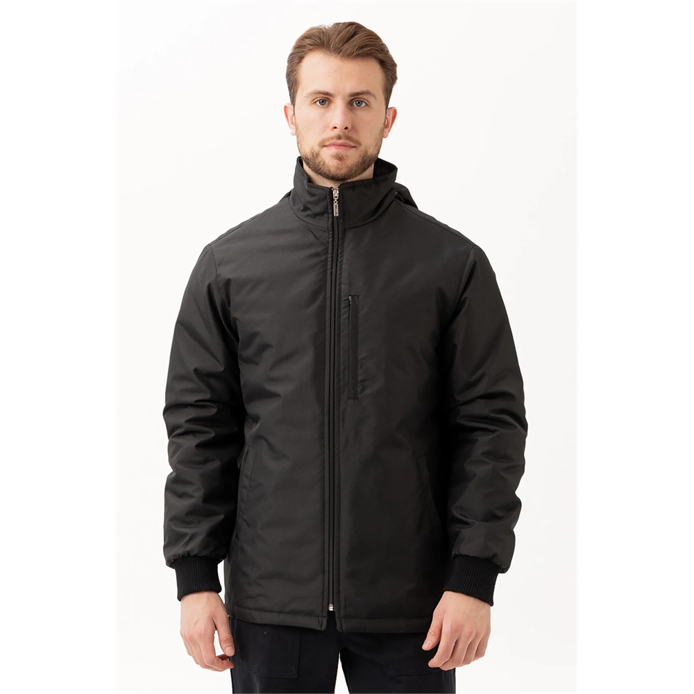 Melesa Kışlık Parka - Su ve Rüzgar Geçirmez, Sıcak Tutucu Astar, Günlük ve İş Kullanımına Uygun SİYAH L