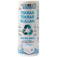 Neobez Çok Amaçlı Ekstra Emici Temizlik Bezi 22x28 cm 50 Yaprak 1 Rulo - Beyaz 