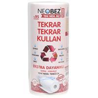 Neobez Çok Amaçlı Ekstra Dayanıklı Temizlik Bezi 22x28 cm 50 Yaprak 1 Rulo - Beyaz