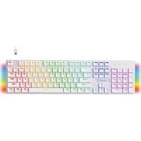 North Shield White Red Switch Türkçe Q RGB Beyaz Mekanik Gaming Klavye