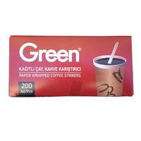 Green Ahşap Karıştırıcı Kağıt Sargılı - 200 Adet