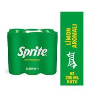 Sprite Slim Limon Aromalı 250 ml x 12 Adet