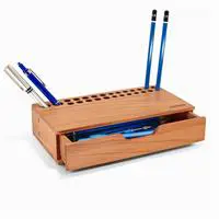 Woodsaka RK412-K Reka Ahşap Mini Çekmeceli Masaüstü Kalemlik Organizer