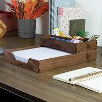 Woodsaka RK432-W Reka Ahşap Masaüstü Organizer ve Kağıt Tepsisi
