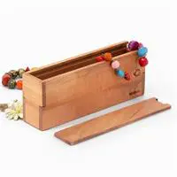 Woodsaka YTK05 Ahşap Sürgülü Kapaklı Dikey Takı ve Aksesuar Kutusu