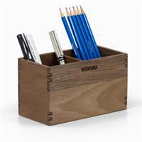 Woodsaka RK440 Reka Ahşap Ayarlanabilir İki Bölmeli Masaüstü Kalemlik