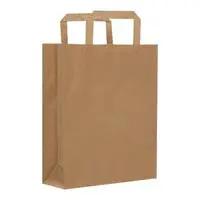 Düz Saplı Kraft Çanta 32 x 30 x 17 cm 90 gr - 25 Adet