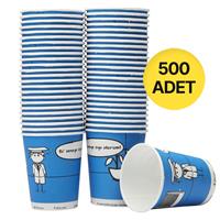 Ofix Karton Bardak Özel Baskılı 7 oz 180 ml 500 Adet - Mavi