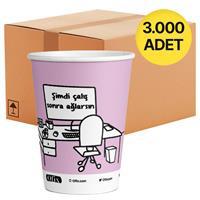 Ofix Karton Bardak Özel Baskılı 7 oz 180 ml 3000 Adet - Lila - 1 Koli