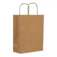Burgu Saplı Kraft Çanta 32 x 12 x 41 cm 90 gr - 25 Adet