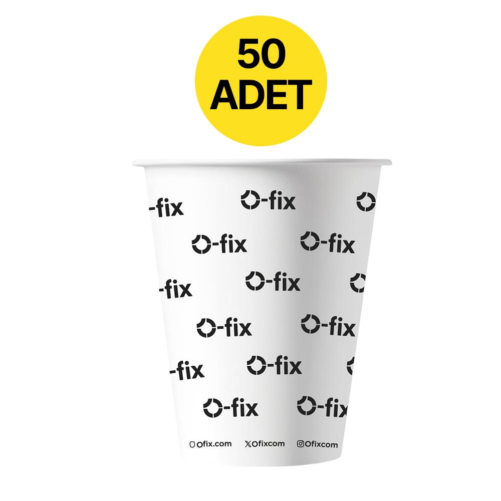 Ofix Karton Bardak Özel Baskılı 7 oz 180 ml (3.7 g) 50 Adet