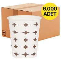 Ofix Karton Bardak Yıldız Desenli 7 Oz 180 ml (3.8 g) 6000 Adet - 2 Koli