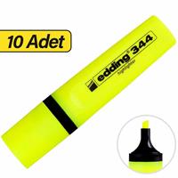 Edding 344 Fosforlu Kalem 10 Adet - Sarı (Kutu)