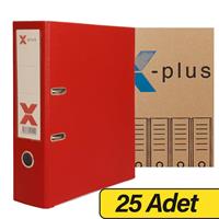 X-Plus Extra Plastik Klasör Geniş - Kırmızı x 25 Adet (Koli)