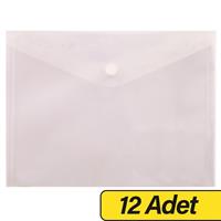 Noki 3101 Çıtçıtlı Dosya A4 - Şeffaf x 12 Adet