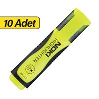 Noki 9000S Fosforlu Kalem - Sarı x 10 Adet