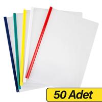 Noki 3035 Sıkıştırmalı Dosya A4 5 Adet - Asorti x 50 Adet