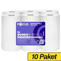 Focus Quıck Hareketli Kağıt Havlu Çift Katlı 21 cm x 70 m - 6'lı (50000562) x 10 Paket