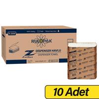 Rulopak Z Katlama Kağıt Havlu 2 Katlı 21 x 22.5 cm 200 Yaprak - 12'li (300110) x 10 Adet